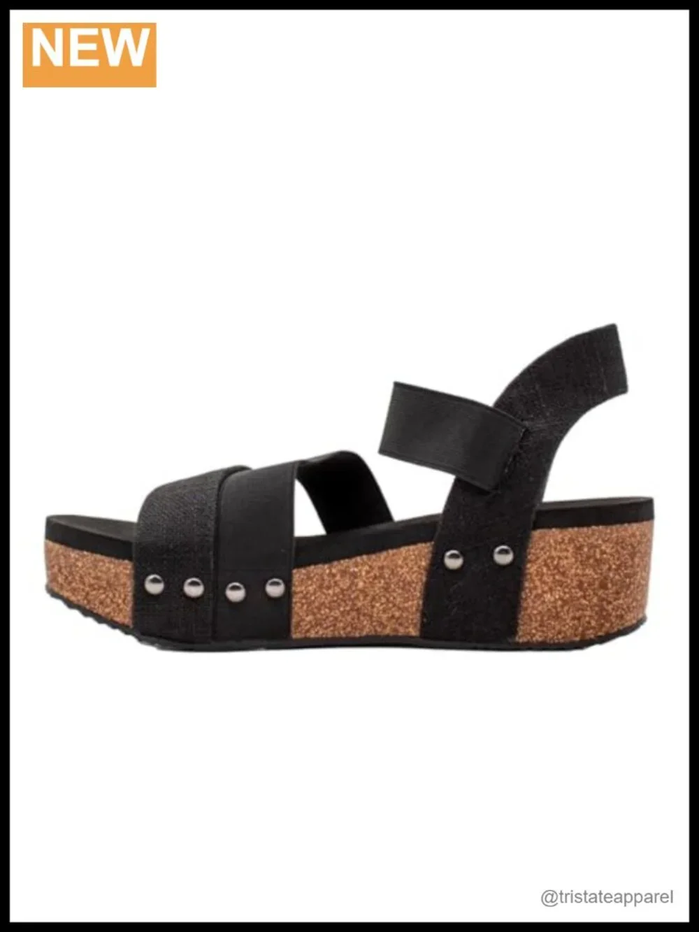 Womens Platform Wedge Sandals With Asymmetrical Elastic Straps